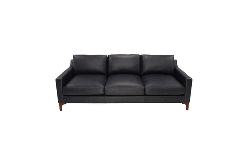 Poly and Bark Sorrento Full-Grain Genuine Italian Leather Sofa - Nightfall Blue, image 2