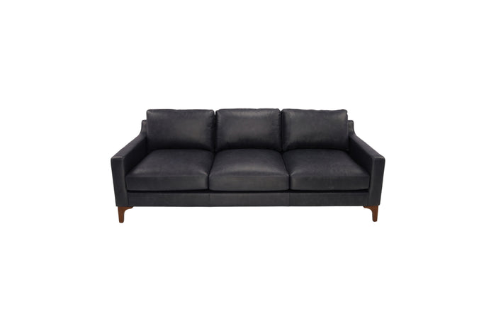 Poly and Bark Sorrento Full-Grain Genuine Italian Leather Sofa - Nightfall Blue, image 2