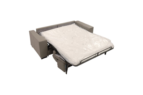 Casa Italia Furniture Monica Genuine Italian Top Grain Leather Queen Wide Arm Sleeper Sofa Bed with Memory Foam Mattress, image 9