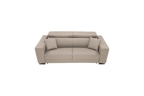 Casa Italia Furniture Monica Genuine Italian Top Grain Leather Queen Wide Arm Sleeper Sofa Bed with Memory Foam Mattress, image 4