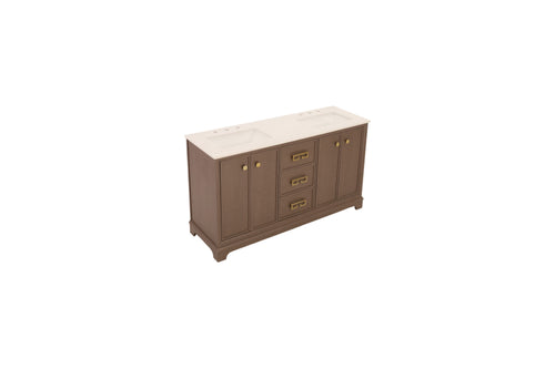 Ebern Designs Free Standing Double Bathroom Vanity with Engineered Marble Top, Ceramic Sink, image 5