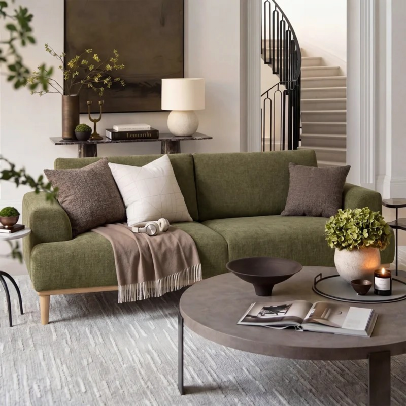 George Oliver Upholstered Standard Sofa with Solid Wood Legs