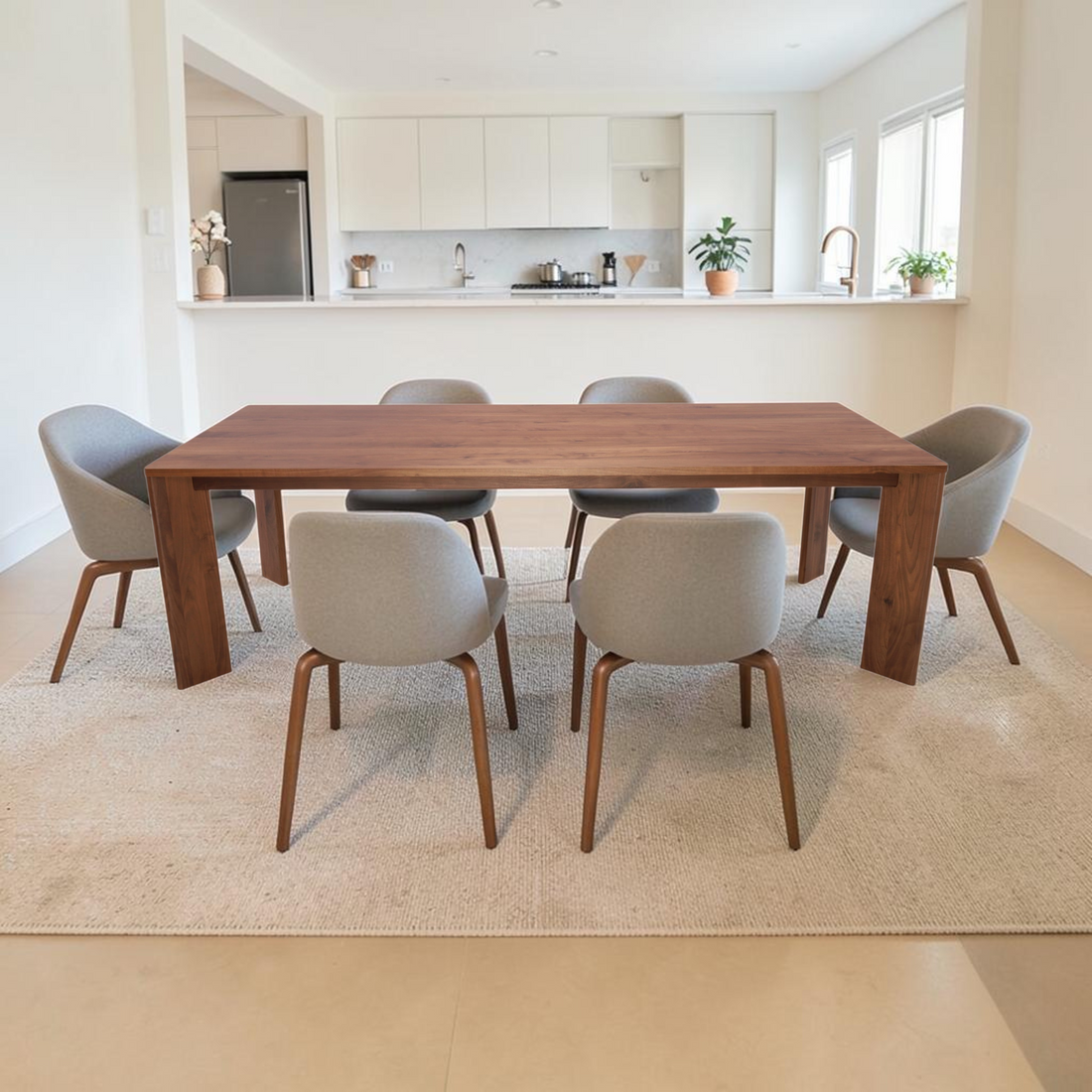 Frame Dining Table, Seats 8-10 People, American Walnut