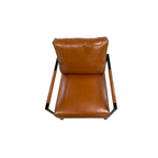 17 Stories Achilina Vintage Soft Vegan Leather Arm Accent Chair with Removable Backrest