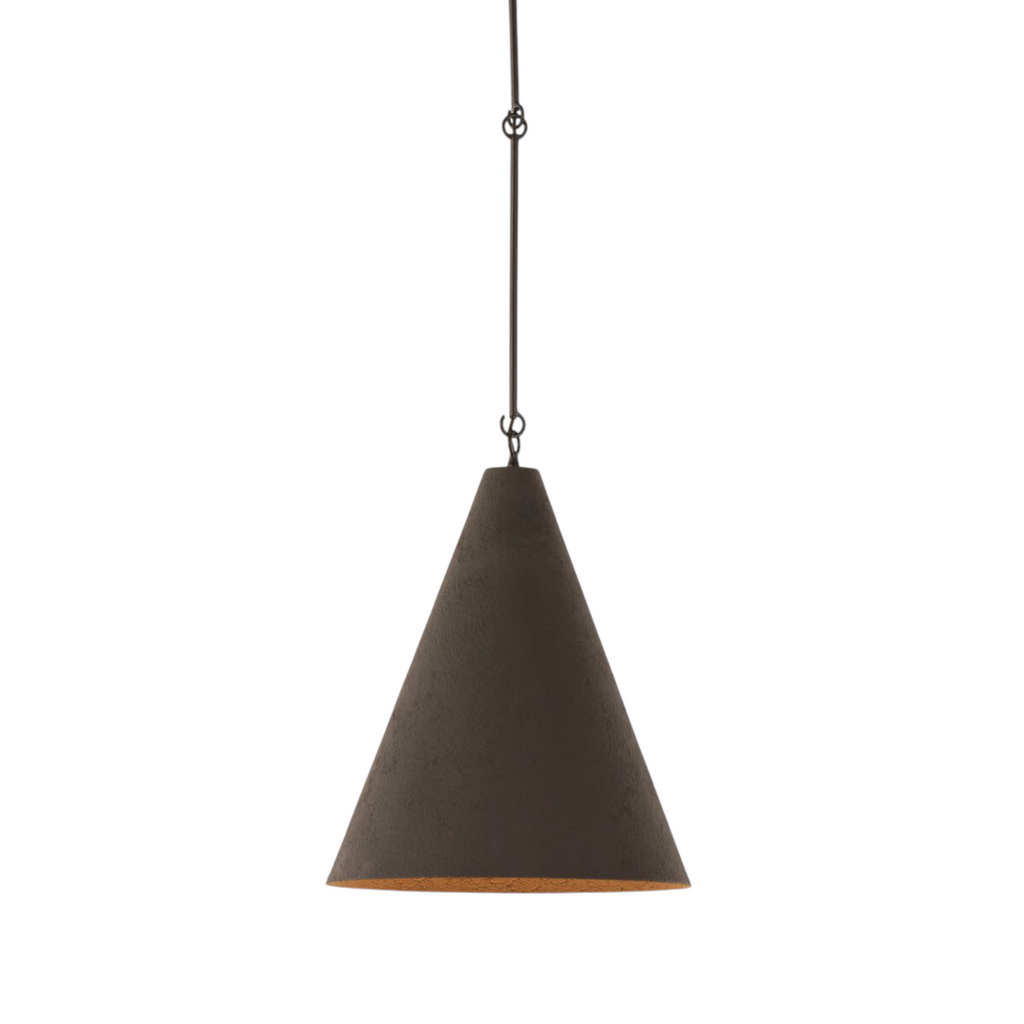 Four Hands Grazia Pendant - Matte Black Plaster