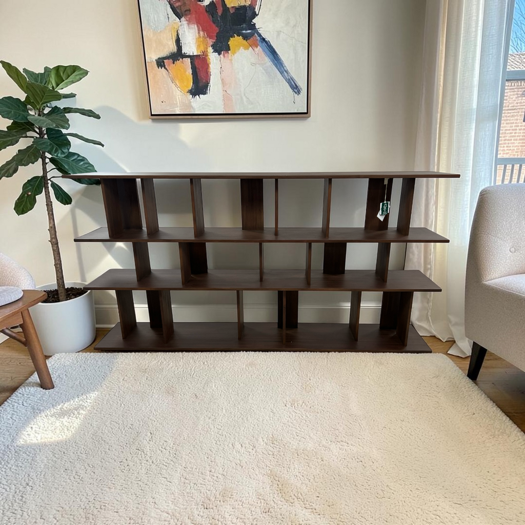 2Modern Irregular Shelving Unit by Ethnicraft, 88" × 14.5" × 46" — image 1 of 4