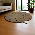 2Modern Jute Carpet - Black Dots