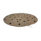 2Modern Jute Carpet - Black Dots