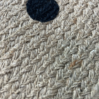 2Modern Jute Carpet - Black Dots