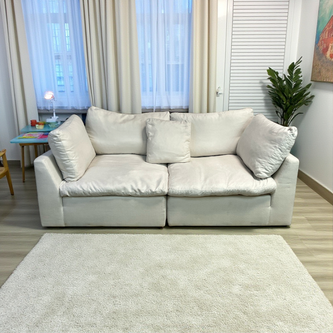 Abbyson Home Jojo Fletcher Luxe Feather and Down 2-pc Loveseat