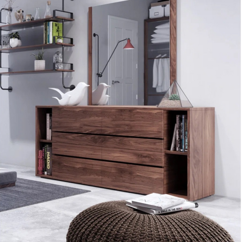 AllModern Amalie 6-Drawer 63"W Double Dresser, 63" × 18" × 23" — image 1 of 4