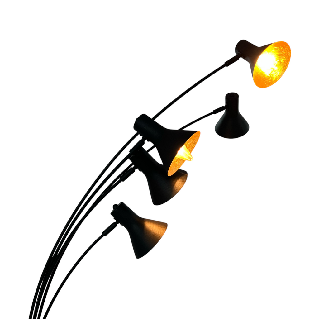 Archiology 5-Arch Steel Cone Arch Floor Lamps