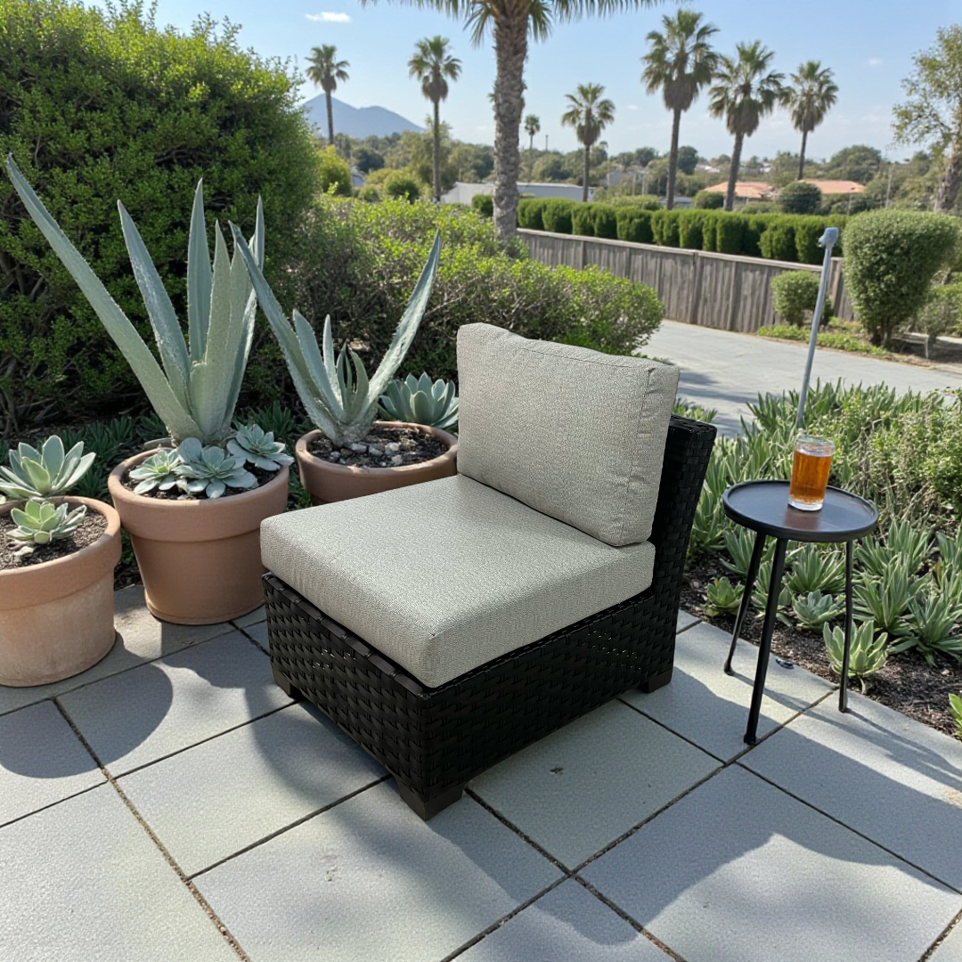 Ashley Beachcroft Outdoor Armless Chair with Cushion