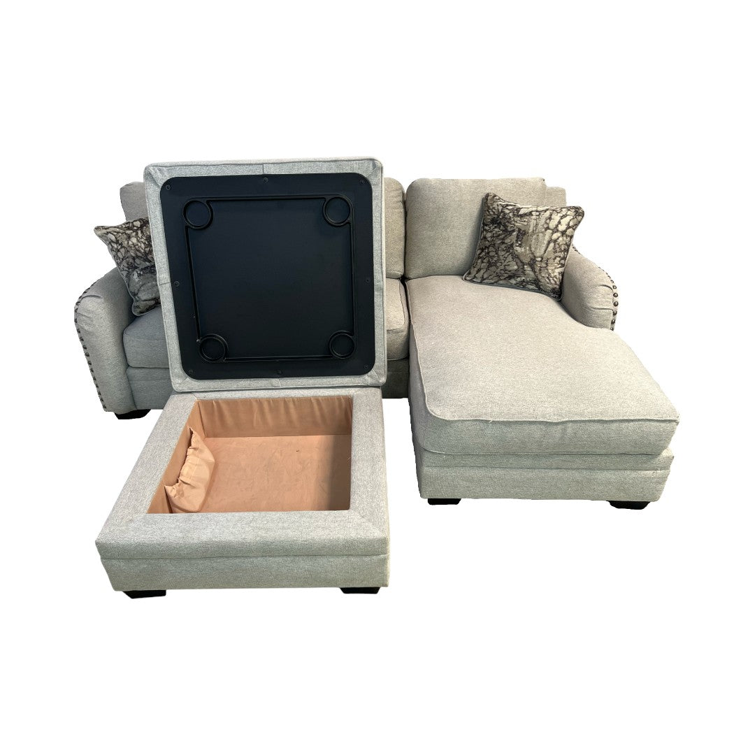 Ashley Dellara 2-Piece Sectional and Storage Ottoman