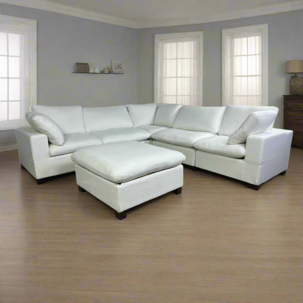 Brand New Modular Cloud Couch with Storage Ottoman