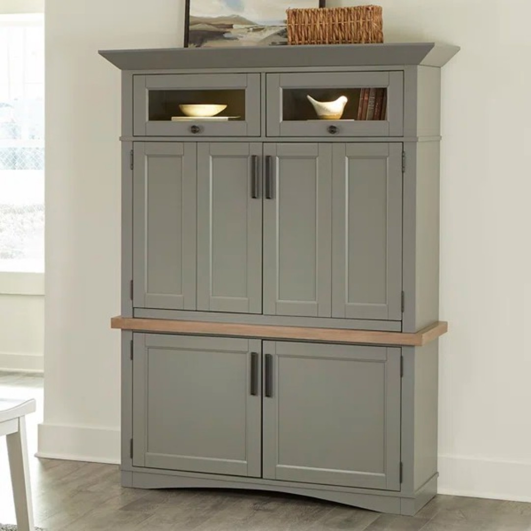 Beachcrest Home Bankhead Solid Wood Top Writing Desk with Power Outlet