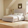 Birch Lane Allis Upholstered Wingback Queen Bed, 95" × 67" × 52" — image 1 of 4