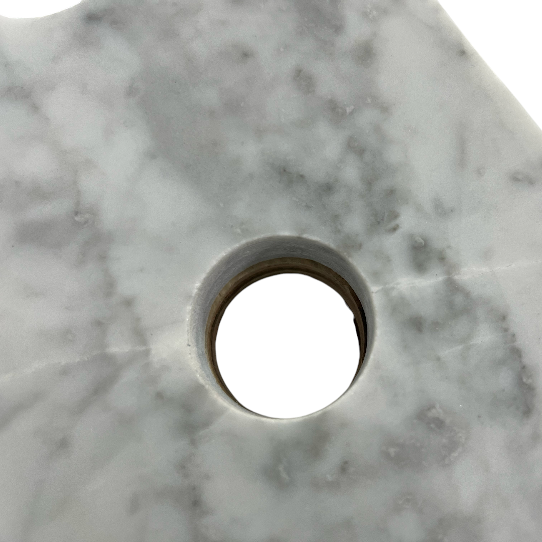 Birch Lane Frankfurt Single Bathroom Vanity Set with White Cabinet and Carrara Marble Countertop