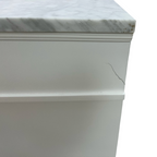 Birch Lane Frankfurt Single Bathroom Vanity Set with White Cabinet and Carrara Marble Countertop