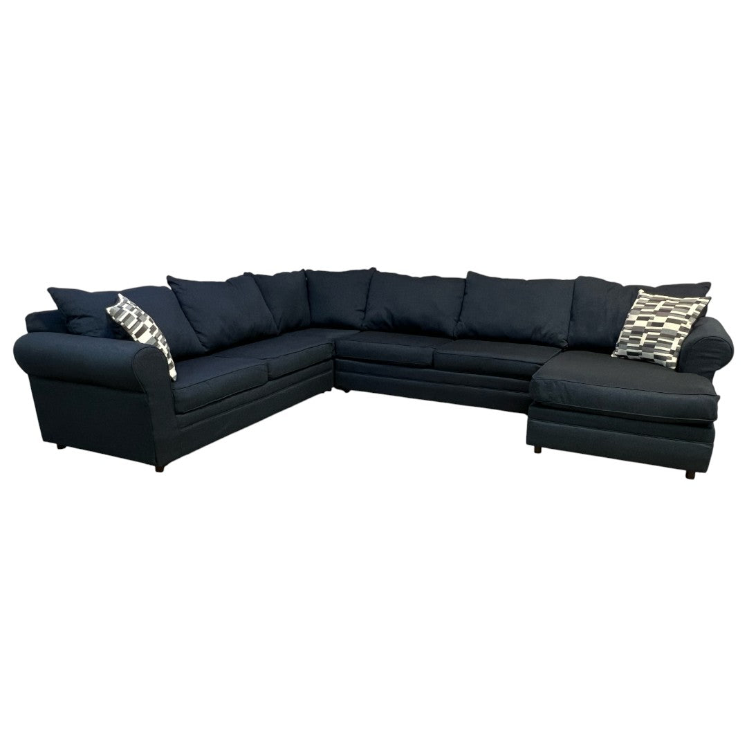 Bob's Furniture Juno Denim Chaise Sectional