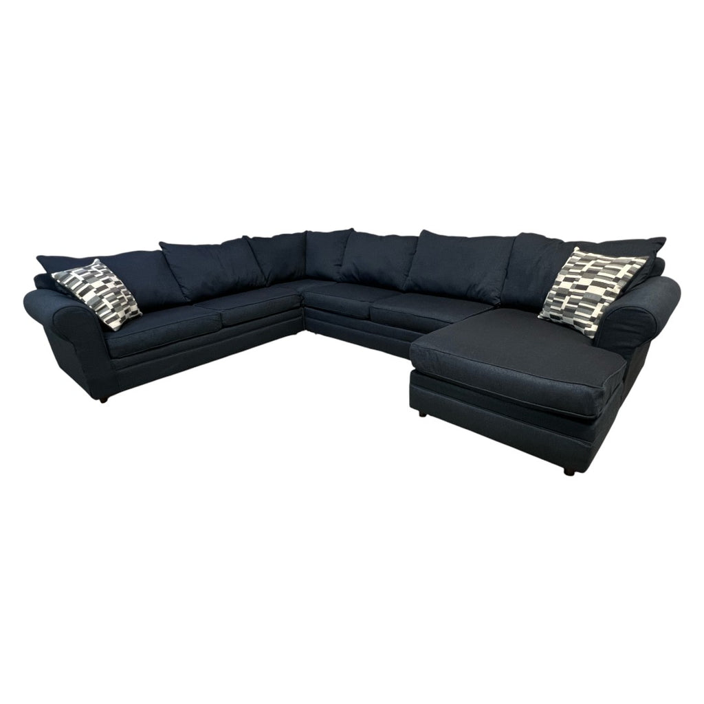 Bob's Furniture Juno Denim Chaise Sectional