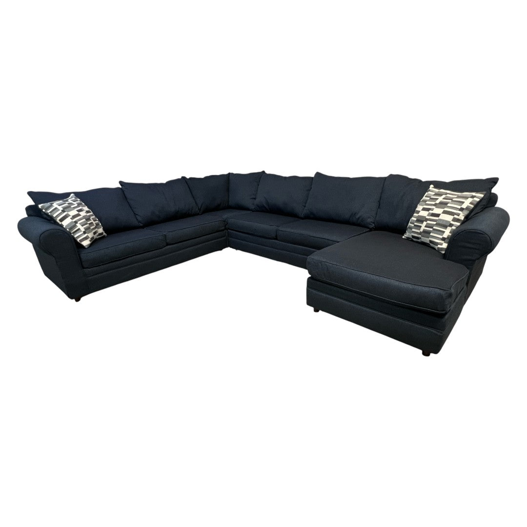 Bob's Furniture Juno Denim Chaise Sectional