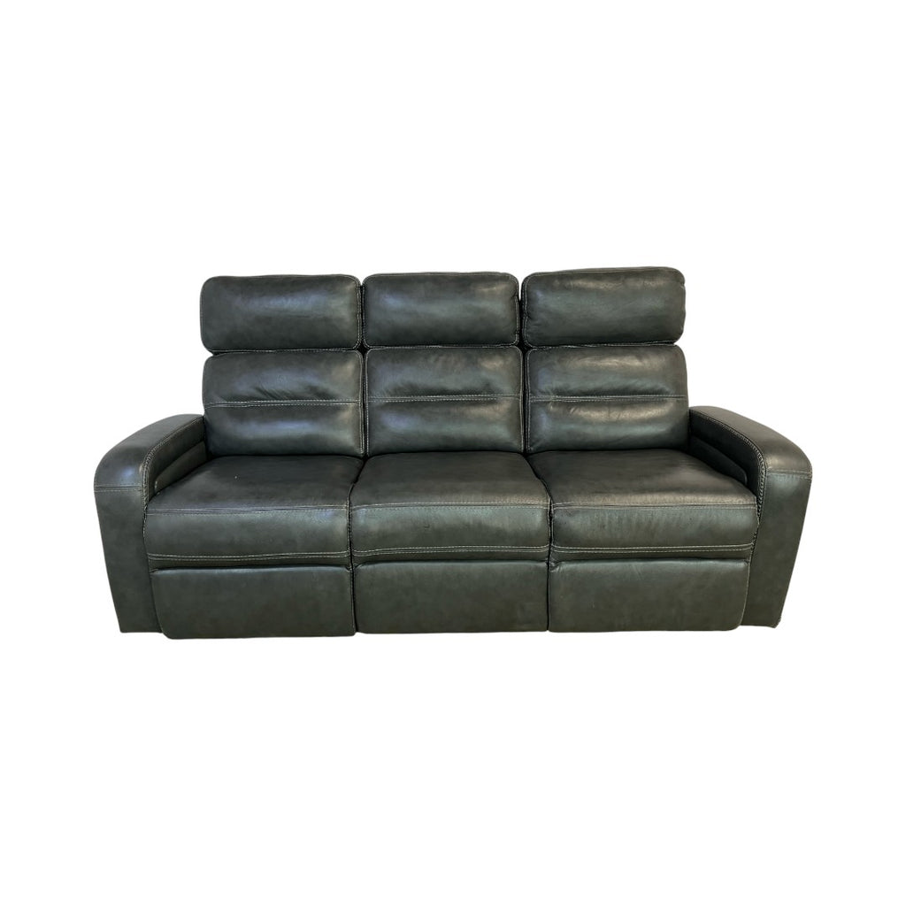 Bob's Furniture Echo Charcoal Leather Reclining Sofa