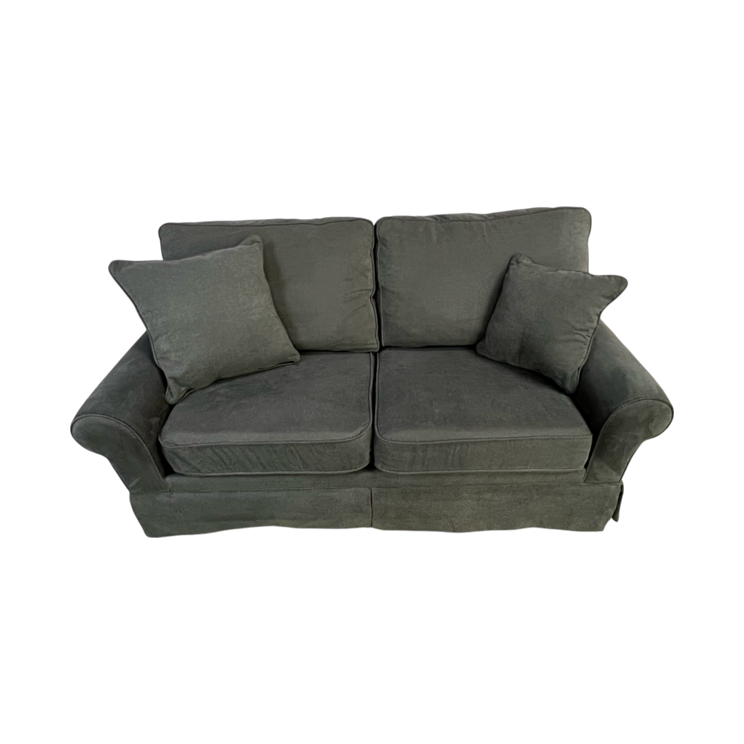 Bobs Katie Gray Skirted Loveseat
