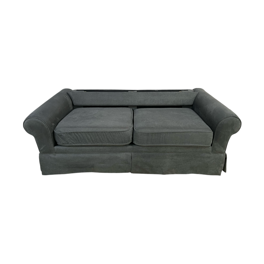 Bobs Katie Gray Skirted Loveseat