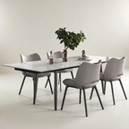Brayden Studio Extendable Sintered Stone Dining Table, 63" × 36" × 30" — image 1 of 4