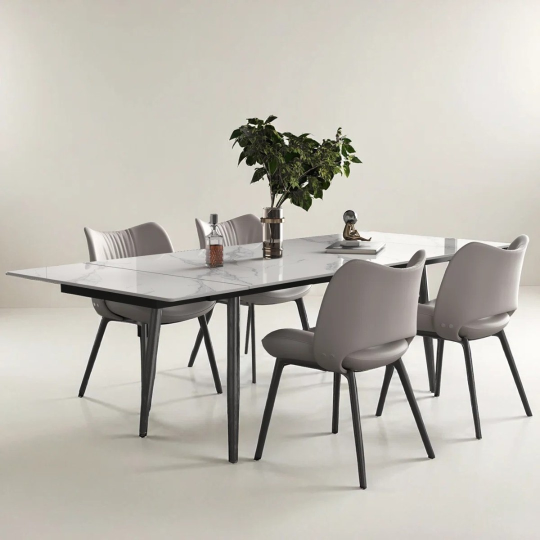Brayden Studio Extendable Sintered Stone Dining Table, 63" × 36" × 30" — image 1 of 4