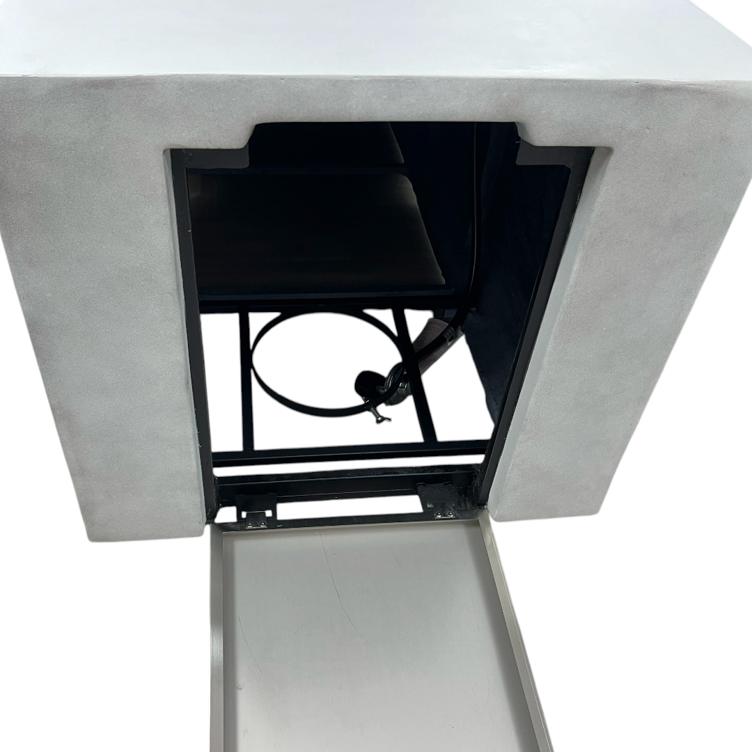 Brayden Studio Rectangle Large Outdoor Patio Propane Fire Pit Table