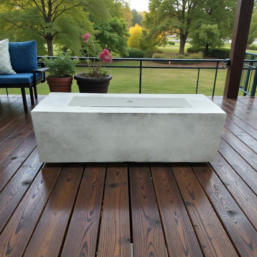 Brayden Studio Rectangle Fire Pit Table, 70" × 24" × 23.5" — image 1 of 4