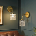 Breakwater Bay 2-Pack Rechargeable Gold Wall Sconce With Hammered Glass Shade, Dimmable LED Cordless Wall Lights With Remote