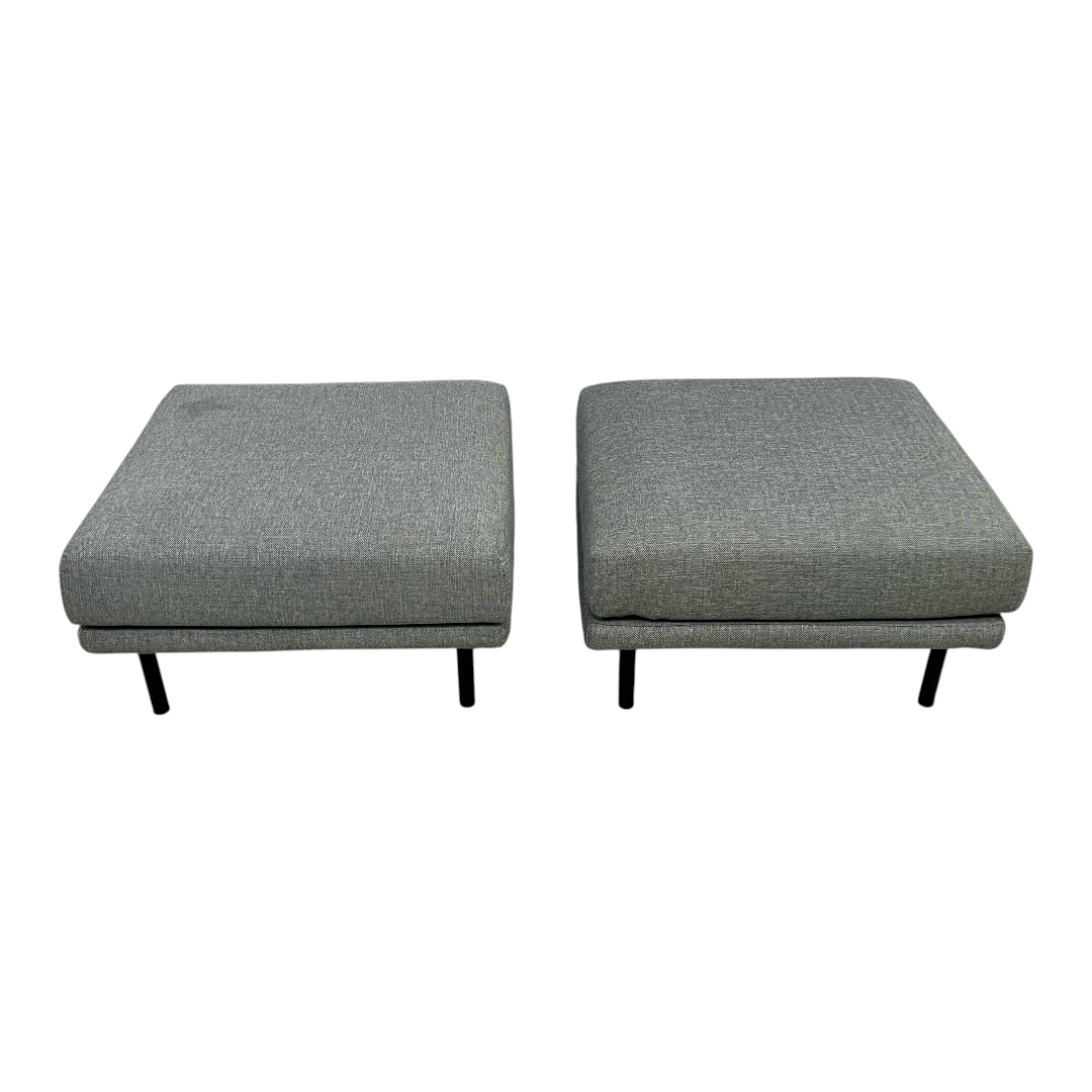 Burrow Field Ottoman - Stone Gray