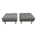 Burrow Field Ottoman - Stone Gray