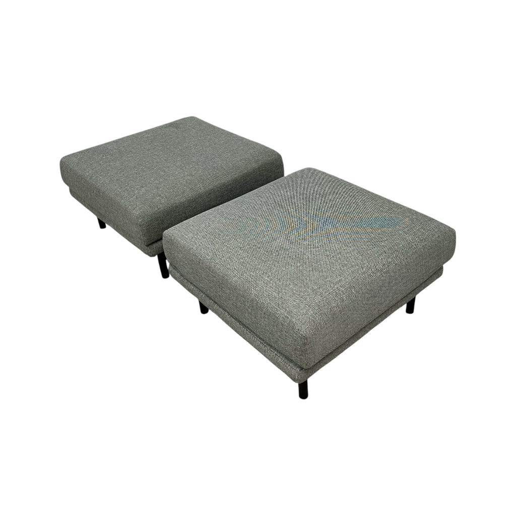 Burrow Field Ottoman - Stone Gray