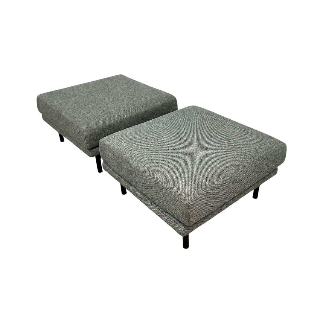Burrow Field Ottoman - Stone Gray