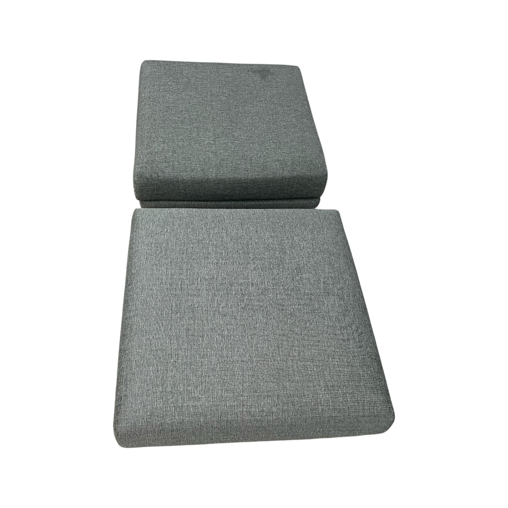 Burrow Field Ottoman - Stone Gray