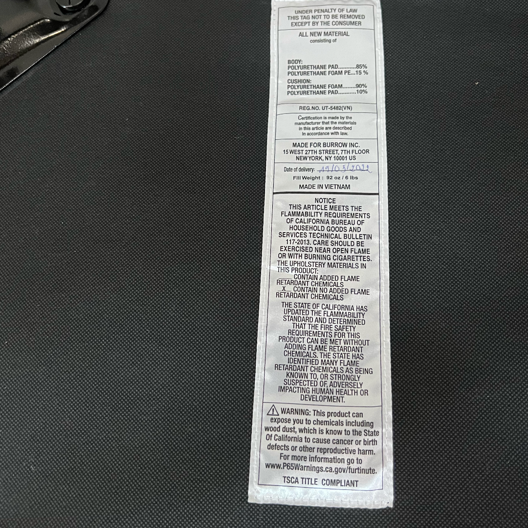 Burrow Nomad Ottoman - Charcoal