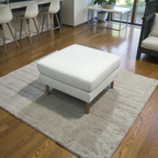 Burrow Nomad Ottoman - Cloud with Walnut Leg, 25" × 25" × 18" — image 1 of 4