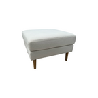 Burrow Nomad Ottoman - Cloud with Walnut Finish Leg