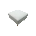 Burrow Nomad Ottoman - Cloud with Walnut Finish Leg