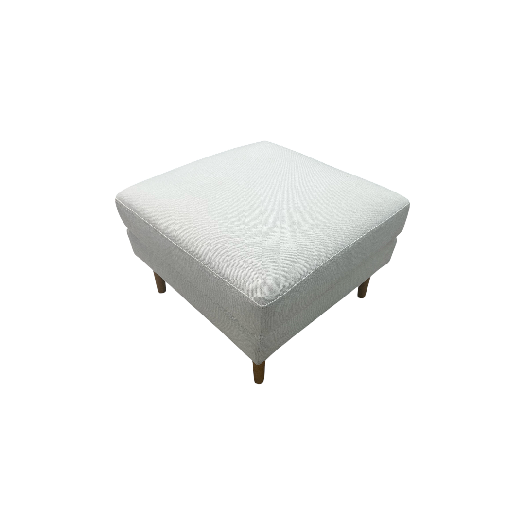 Burrow Nomad Ottoman - Cloud with Walnut Finish Leg