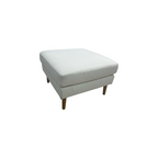 Burrow Nomad Ottoman - Cloud with Walnut Finish Leg