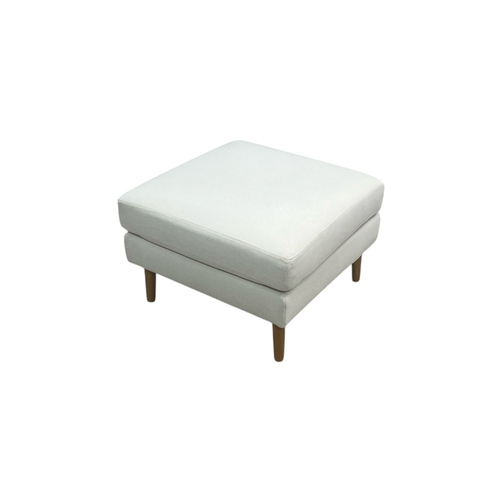 Burrow Nomad Ottoman - Cloud with Walnut Leg, 25" × 25" × 18" — image 2 of 4