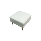 Burrow Nomad Ottoman - Cloud with Walnut Leg, 25" × 25" × 18" — image 3 of 4
