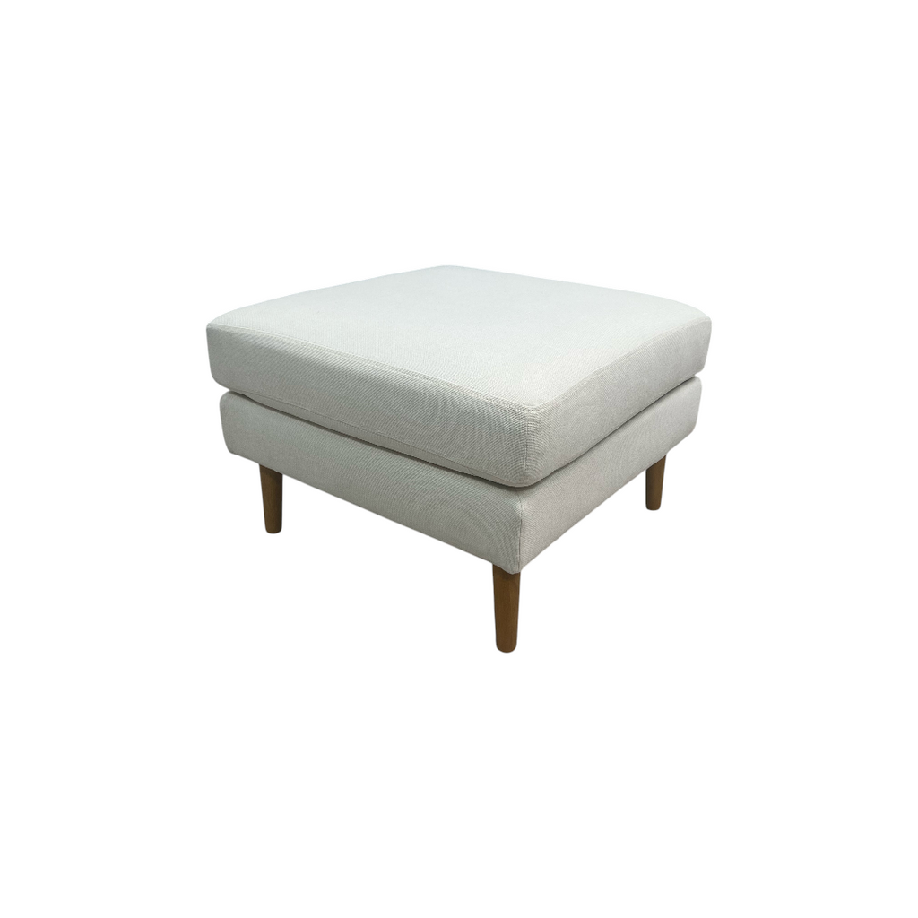 Burrow Nomad Ottoman - Cloud with Walnut Leg, 25" × 25" × 18" — image 4 of 4