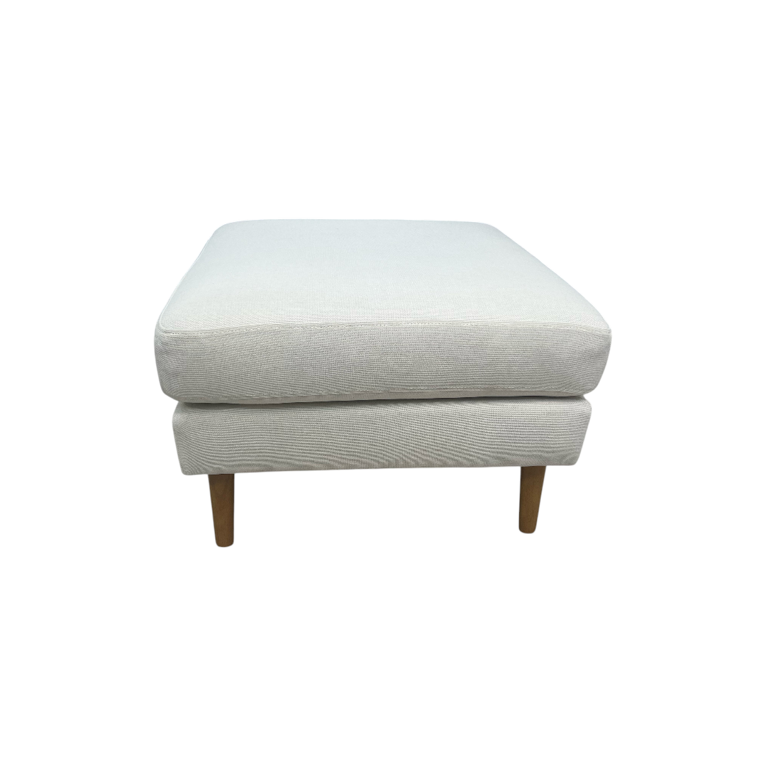 Burrow Nomad Ottoman - Cloud with Walnut Finish Leg