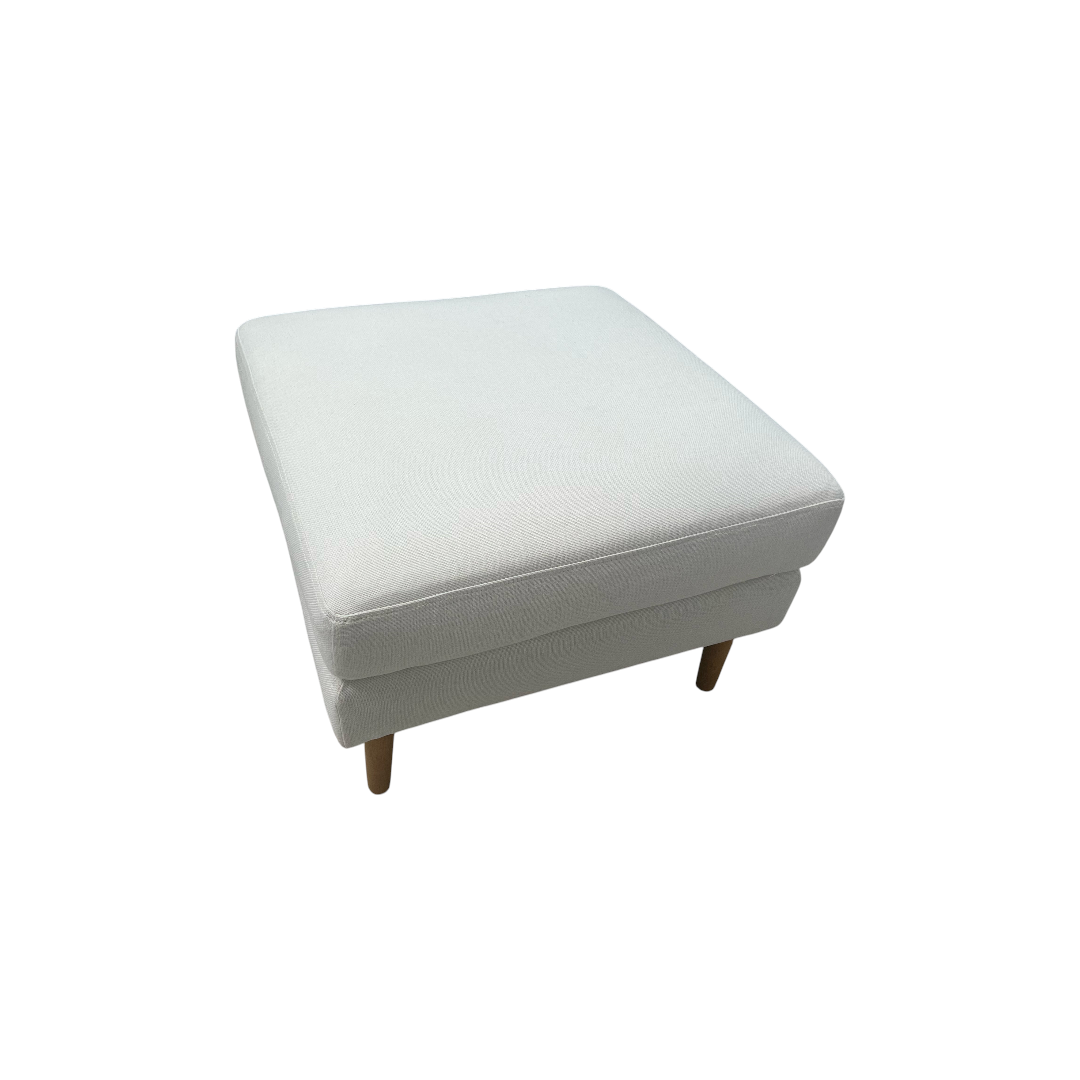Burrow Nomad Ottoman - Cloud with Walnut Finish Leg